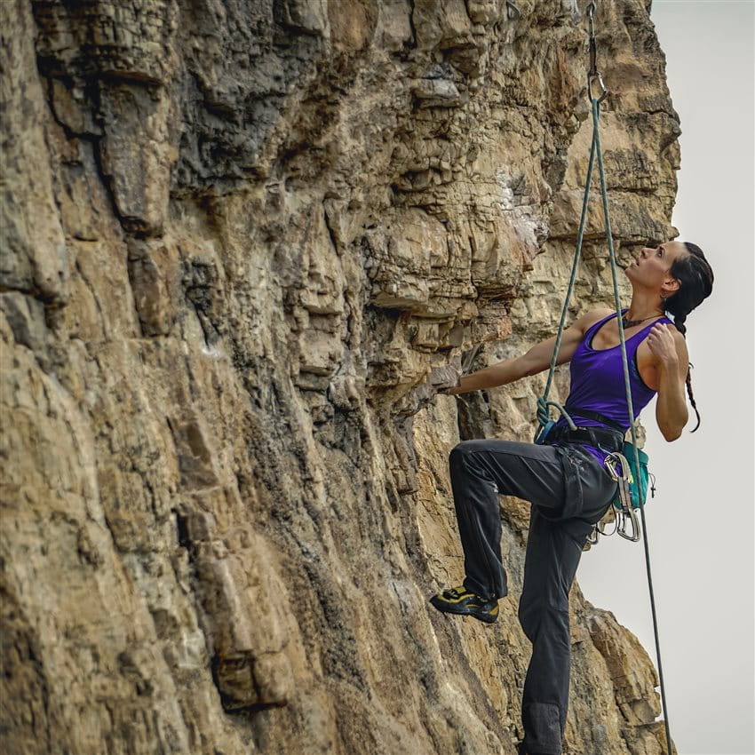 Woman climbing, mountain Woman climbing, mountain